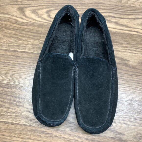 Koolaburra by UGG Men\'s Tipton Suede Slipper Size 13 M Black Faux Fur Slip On main image 7